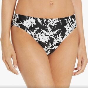 Tommy Hilfiger Black and White Floral Bikini Bottom